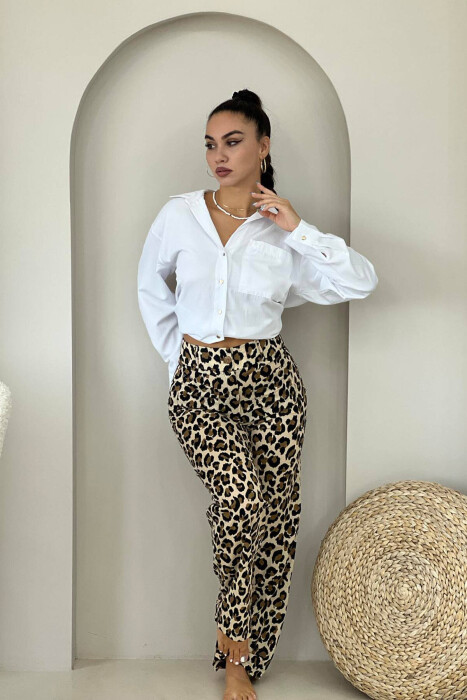 LEO FRONT DESIGN WOMEN TROUSERS LEO/LEOPARD - 5