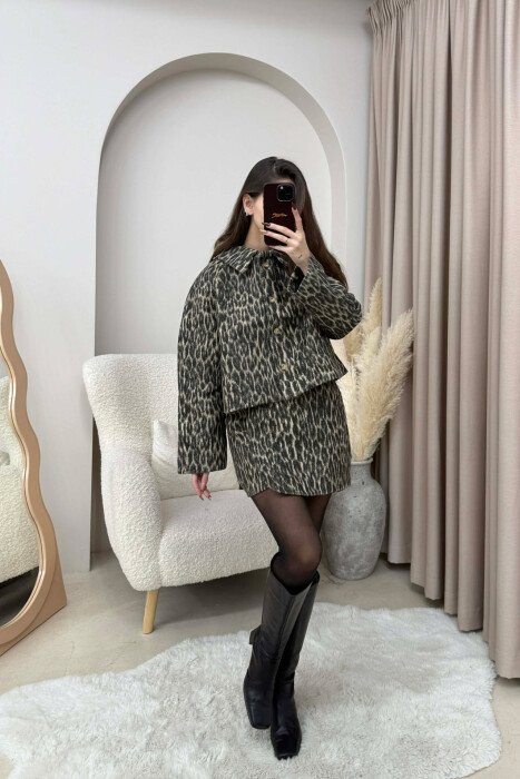 LEO JACKET+ SKIRT WOMEN SET LEO/LEOPARD - 1