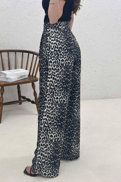 LEO PRINTS WOMAN TROUSERS BLACK/ E ZEZE - 2