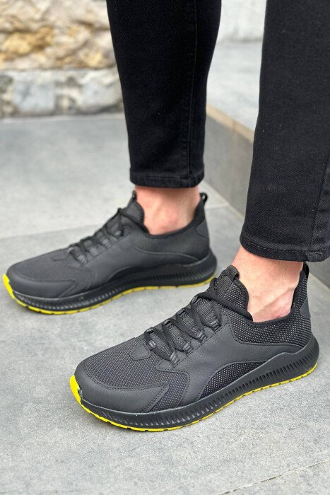 LICE SIMPLE MAN SHOES BLACK-YELLOW/ZEVE - 3