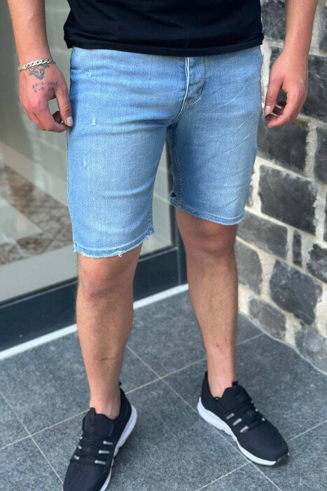LIGHT BLUE MAN SHORT JEANS LIGHTBLUE/BZ - KLAUDIO FASHION