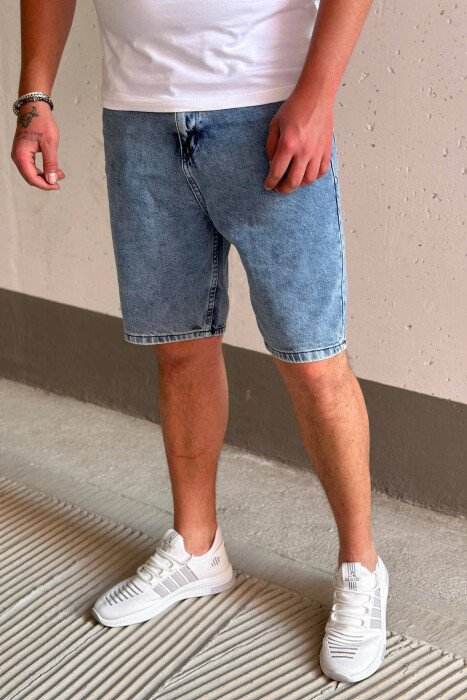 LIGHT BLUE MAN SHORT JEANS LIGHTBLUE/BZ - KLAUDIO FASHION