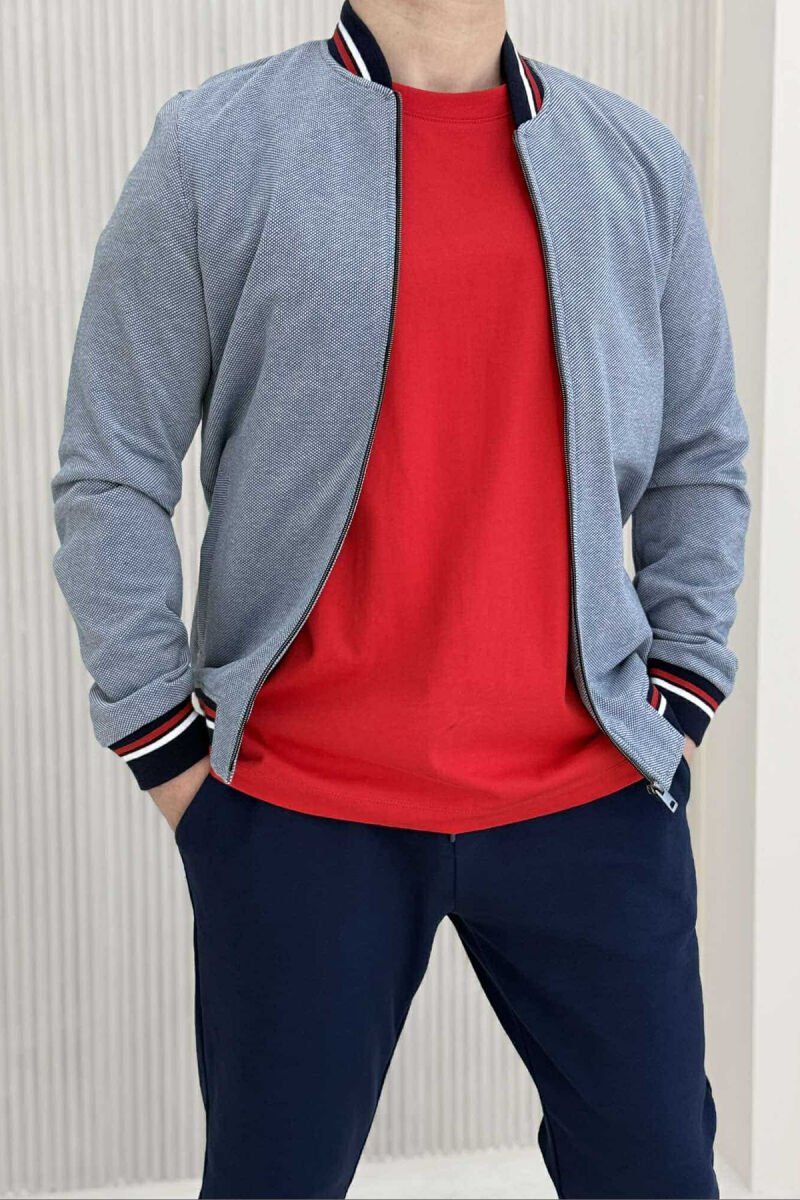 LIGHT BOMBER SIMPLE MEN JACKET LIGHTBLUE/BZ - 1