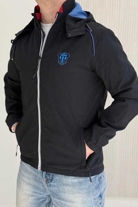 LIGHT RUNNING ONE COLOR MEN JACKET BLACK/ E ZEZE - 4