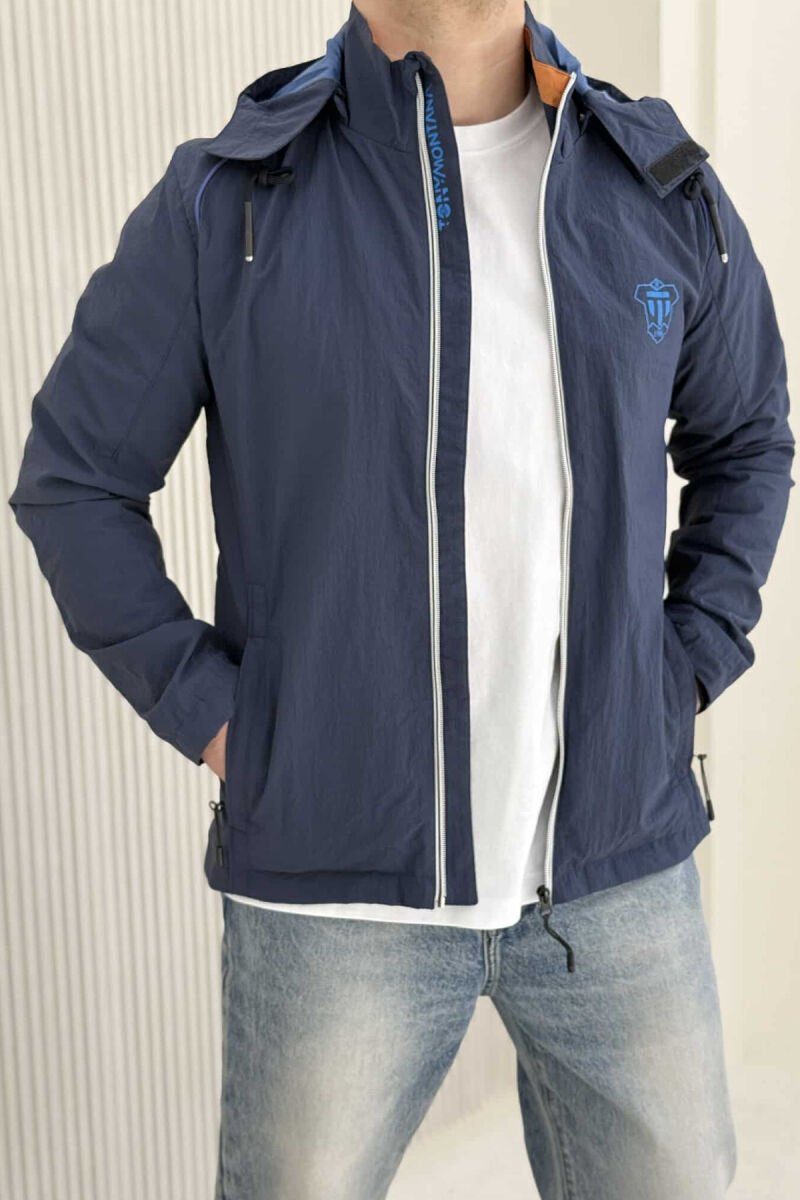 LIGHT RUNNING ONE COLOR MEN JACKET BLUE/BLU - 1
