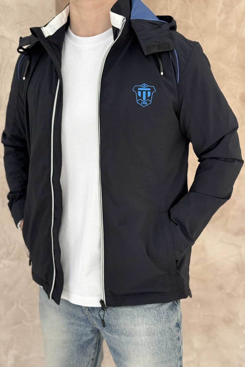 LIGHT RUNNING ONE COLOR MEN JACKET DARK BLUE/BEE - 1