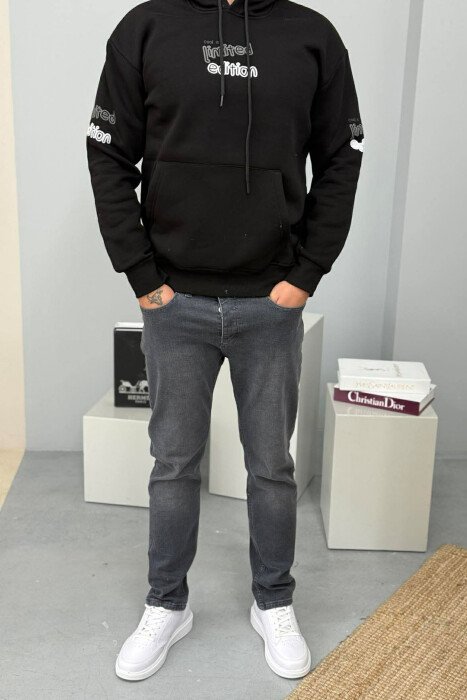 HOODIE ME PUSH DHE ME SHKRIME PER MESHKUJ NE NGJYRE TE ZEZE 
