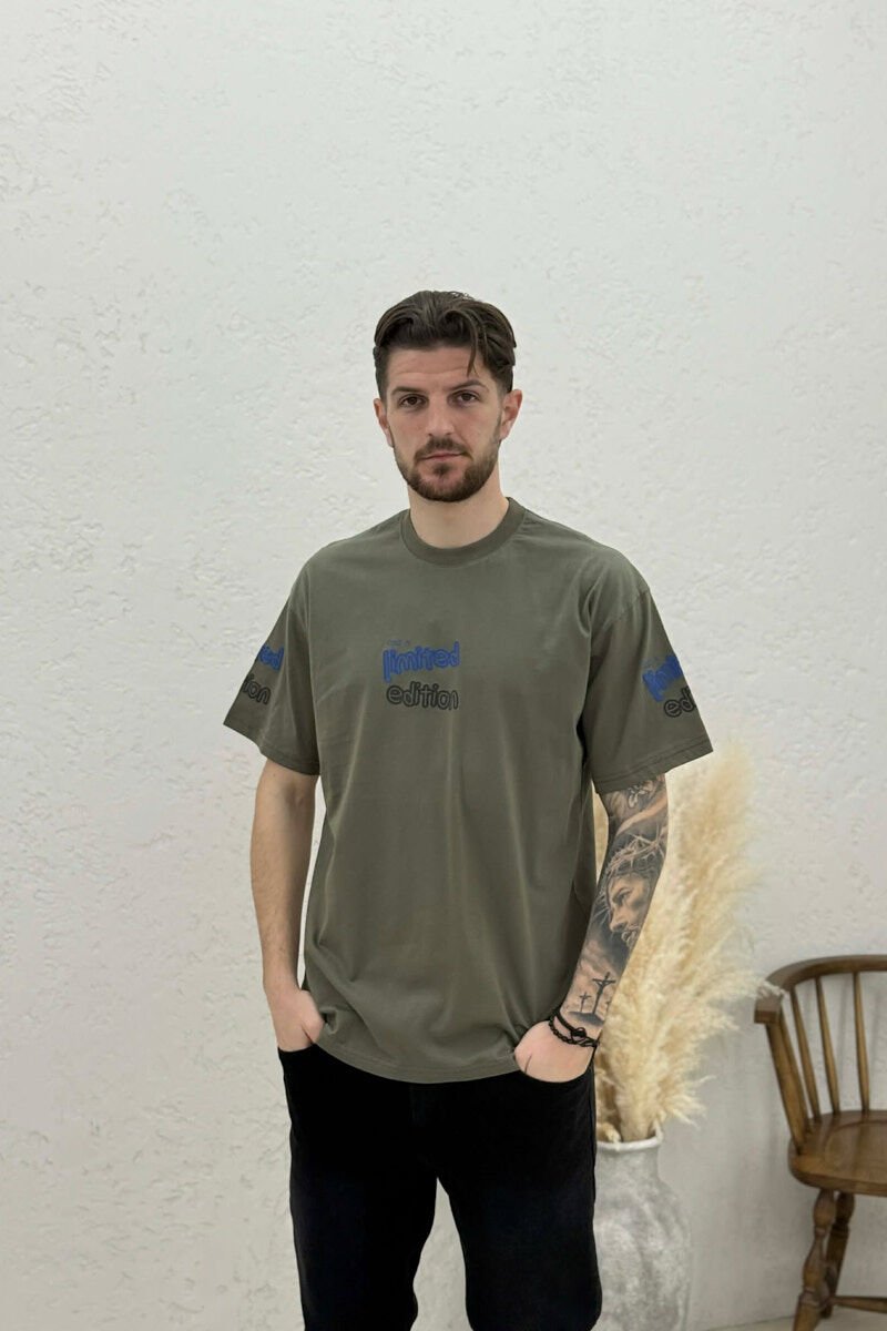 LIMITED EDITION WRITTING MEN T-SHIRT GREEN/JESHILE - 1