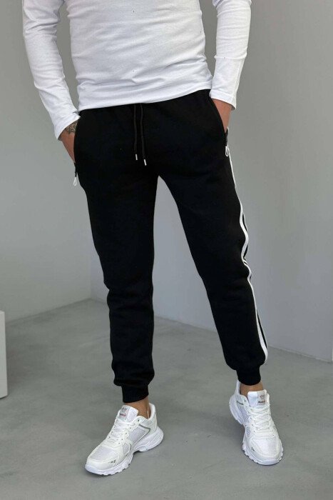 TUTA ME PUSH DHE ME VIJA PËR MESHKUJ NË NGJYRËN E ZEZË - KLAUDIO FASHION