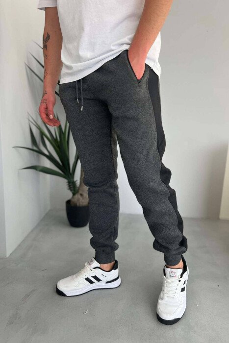 TUTA ME PUSH DHE ME VIJA PËR MESHKUJ NË NGJYRËN GRI E ERRËT - KLAUDIO FASHION