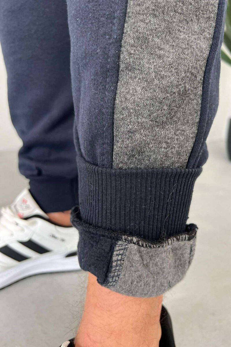 LINED FLUFFY MEN SWEATPANTS BLUE/BLU - 4