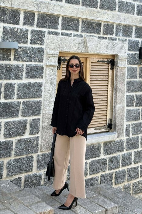 KEMISHE LINO ME VIJA PER FEMRA NE NGJYRE TE ZEZE - KLAUDIO FASHION
