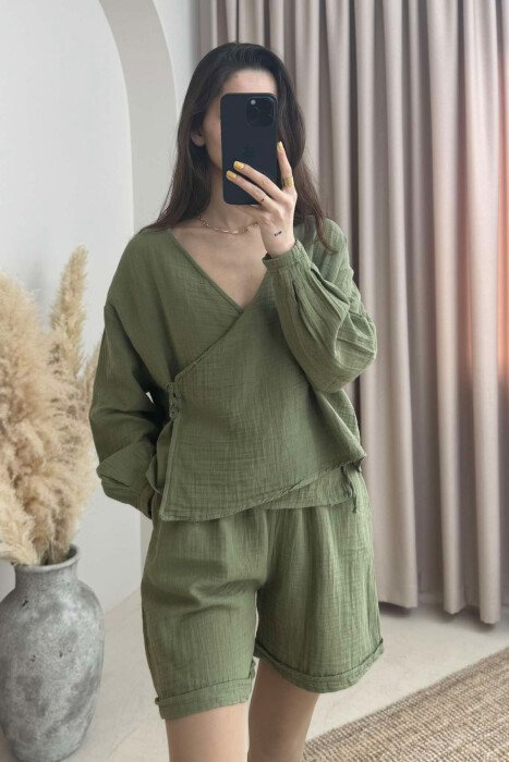 SET LINO PËR FEMRA NË NGJYRËN JESHILE - KLAUDIO FASHION