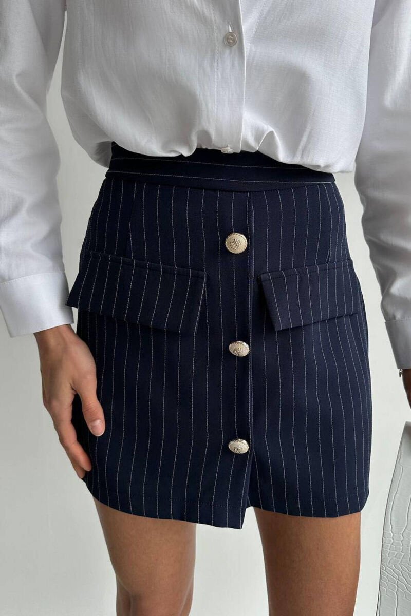 LINES BUTTONS SKORTS BLUE/BLU - 1