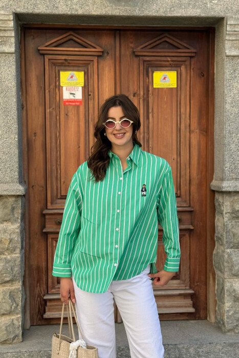 KEMISHE ME DIZJAN VIJASH PER FEMRA NE NGJYRE JESHILE - KLAUDIO FASHION