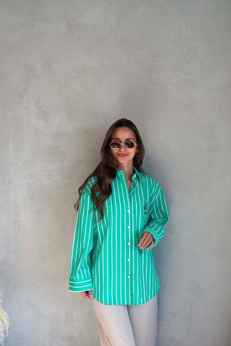 KEMISHE ME DIZJAN VIJASH PER FEMRA NE NGJYRE JESHILE - KLAUDIO FASHION