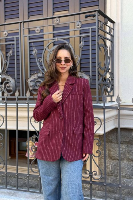LINES DESIGN CLASSIC WOMAN JACKET BURGUNDY/VISHNJE - 1