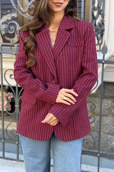 LINES DESIGN CLASSIC WOMAN JACKET BURGUNDY/VISHNJE - 2