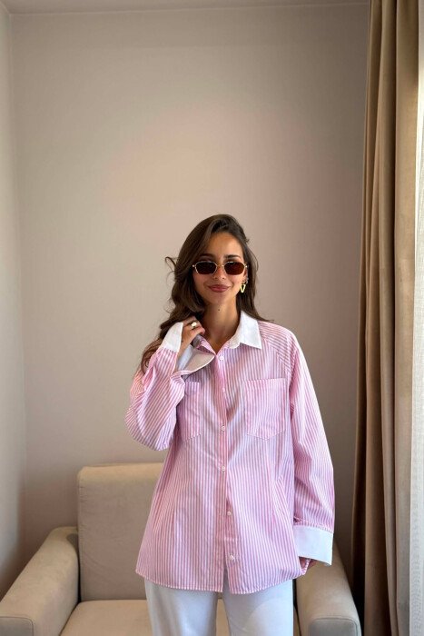 KEMISHE ME VIJA ME XHEPA PARA PER FEMRA NE NGJYRE ROZE - KLAUDIO FASHION