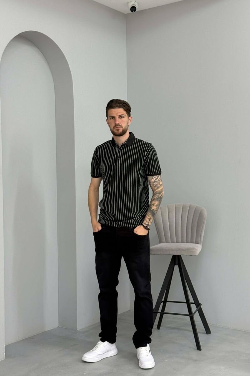 LINES DESIGN MEN T-SHIRT BLACK/ E ZEZE - 4