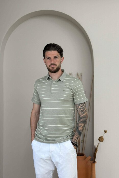 T-SHIRT ME VIJA ME JAKE POLO PER MESHKUJ NE NGJYRE MENTE 