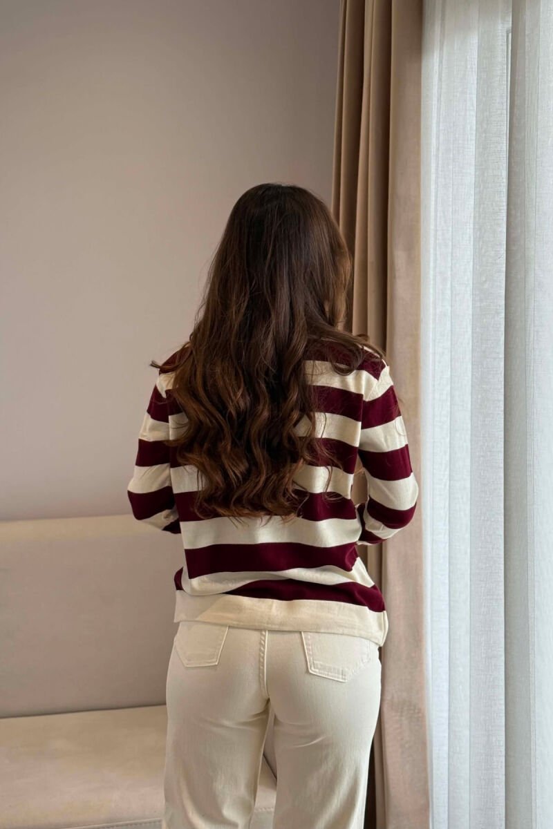LINES DESIGN SIMPLE WOMAN CARDIGAN BURGUNDY/VISHNJE - 4