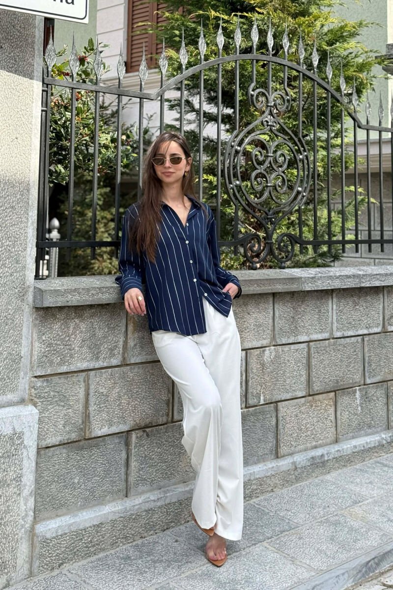 LINES DESIGN WOMAN SHIRT BLUE/BLU - 5