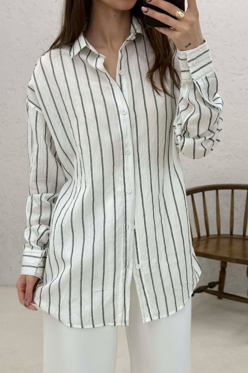 LINES DESIGN WOMAN SHIRT WHITE-E BARDHE - 2