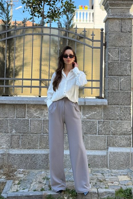 LINES DESIGN WOMAN SHIRT WHITE-E BARDHE - 2
