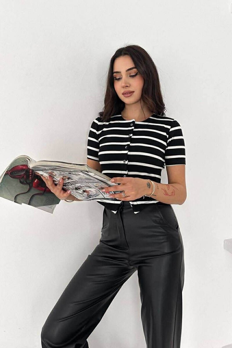 LINES DESIGN WOMAN T-SHIRT BLACK/ E ZEZE - 2