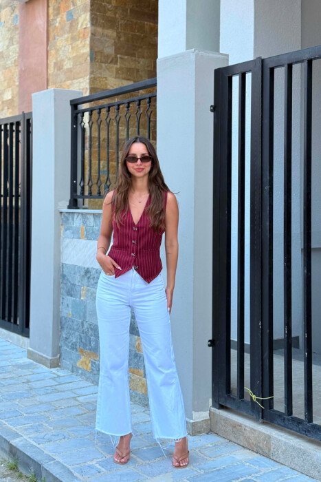 LINES DESIGN WOMAN VEST BURGUNDY/VISHNJE 