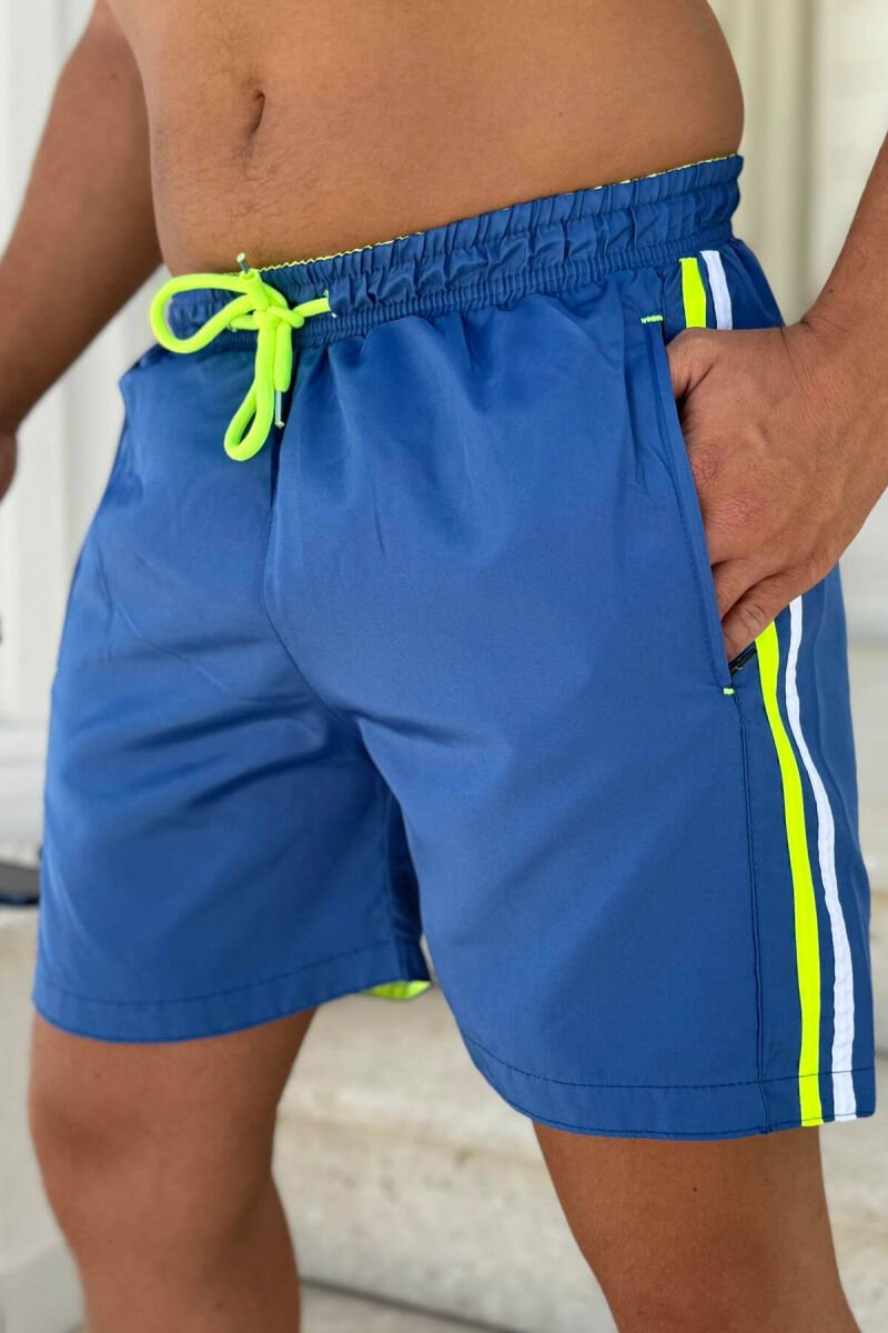 LINES SIMPLE MAN SWIM WEAR DARK BLUE/BEE - 2