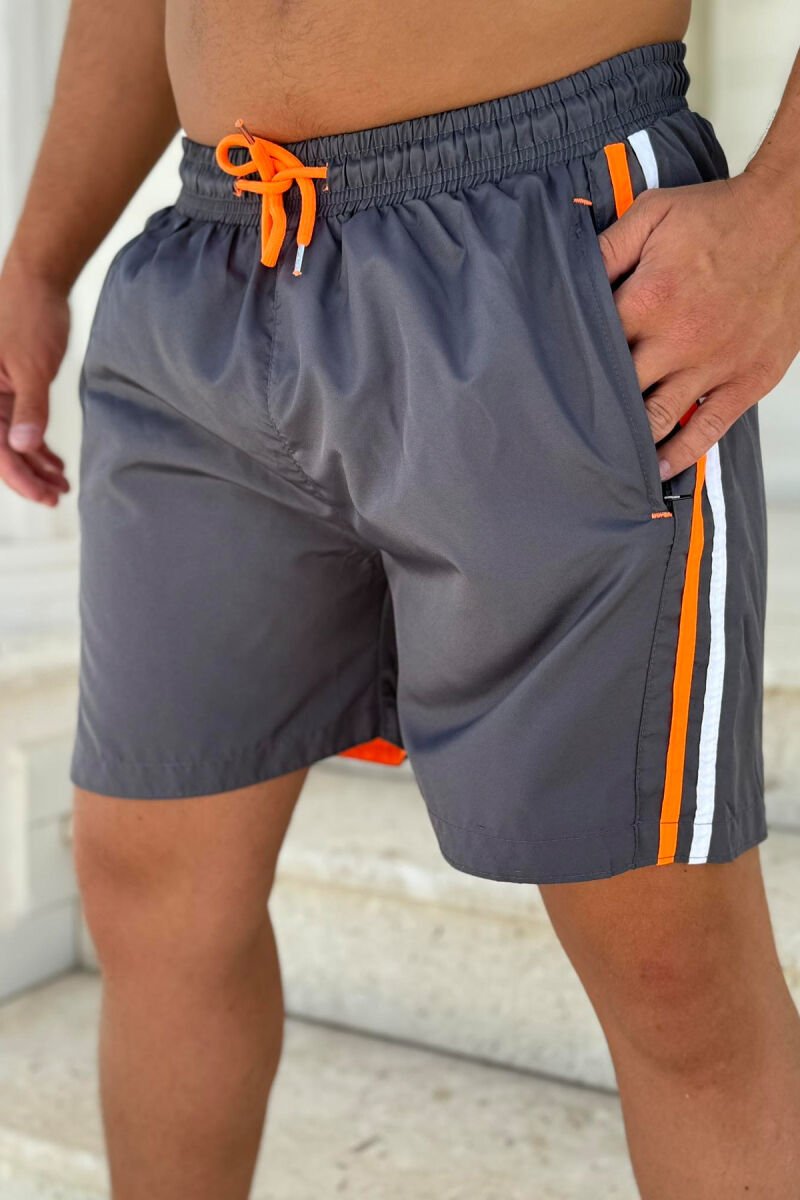 LINES SIMPLE MAN SWIM WEAR DARK GREY/GEE - 1
