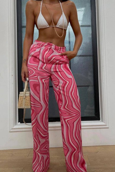LINES SUMMER VIBES WOMAN TROUSERS PINK/ROZE - 1