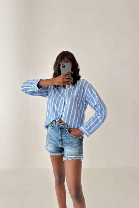 LINES WOMAN SHIRT BLUE/BLU - 4