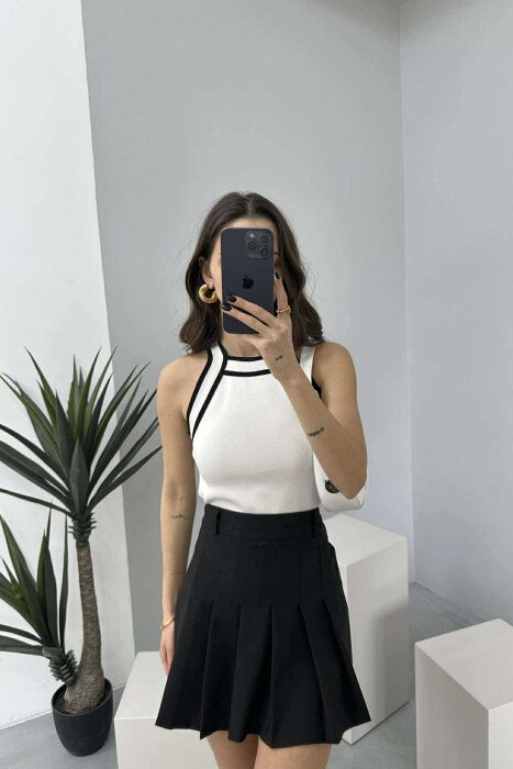 LINES WOMAN TOP WHITE-E BARDHE - KLAUDIO FASHION