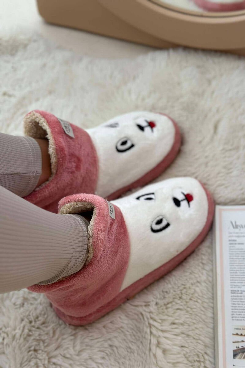 LITTLE DOG FACE WOMAN HOME SLIPPERS POWDER/PUDER - 3