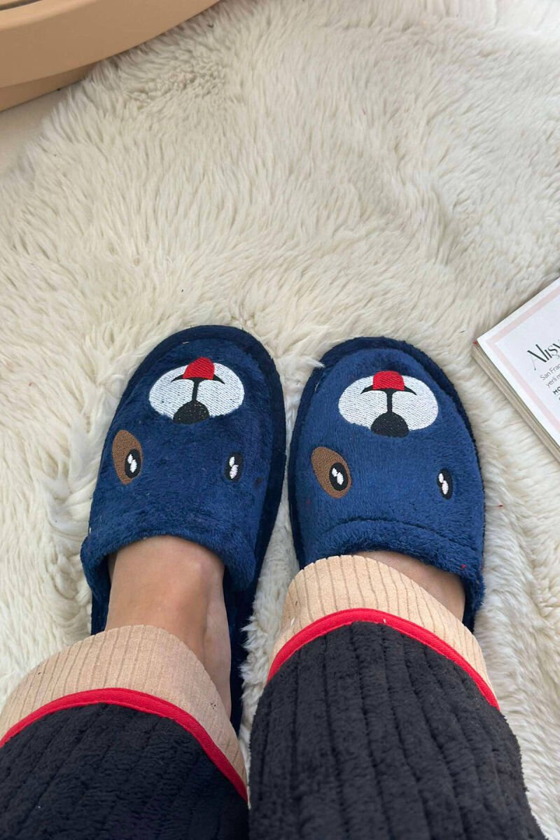LITTLE DOG FACE WOMAN HOME SLPPERS BLUE/BLU - 5