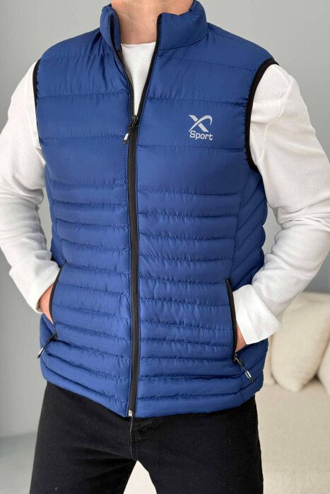 JELEK NJË NGJYRËSH ME XHEPA PËR MESHKUJ NË NGJYRËN BLU - KLAUDIO FASHION