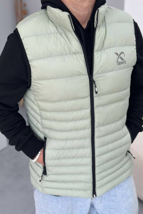 JELEK NJË NGJYRËSH ME XHEPA PËR MESHKUJ NË NGJYRËN MENTE - KLAUDIO FASHION