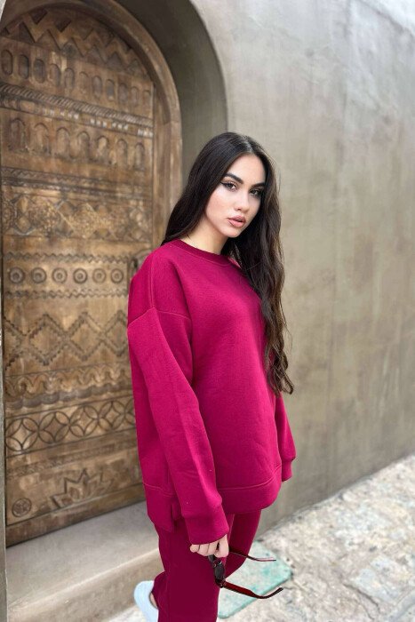 LITTLE WRITINGS WOMEN SET BURGUNDY/VISHNJE - 3