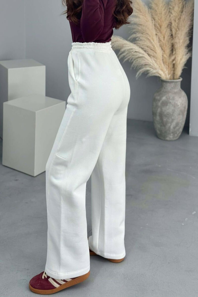 LITTLE WRITTINGS FLUFFY WOMEN SWEATPANTS WHITE-E BARDHE - 2