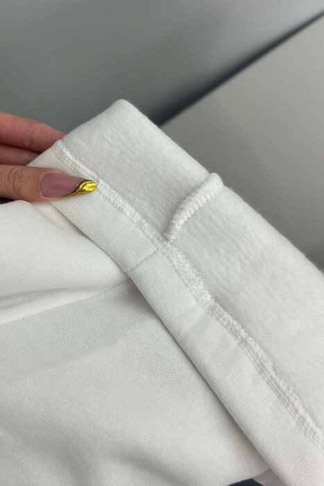 LITTLE WRITTINGS FLUFFY WOMEN SWEATPANTS WHITE-E BARDHE - 5