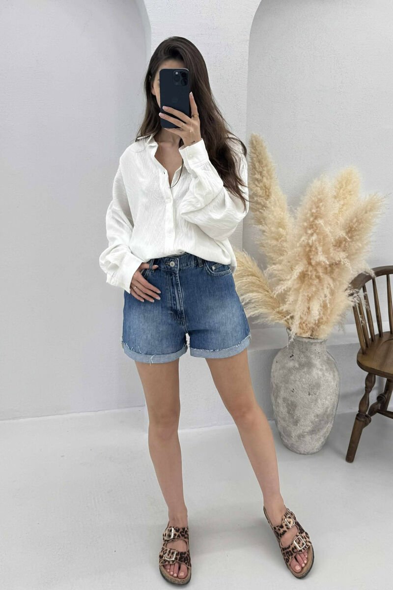 LITTLE WRITTINGS ONE COLOR WOMEN SHIRT WHITE-E BARDHE - 1