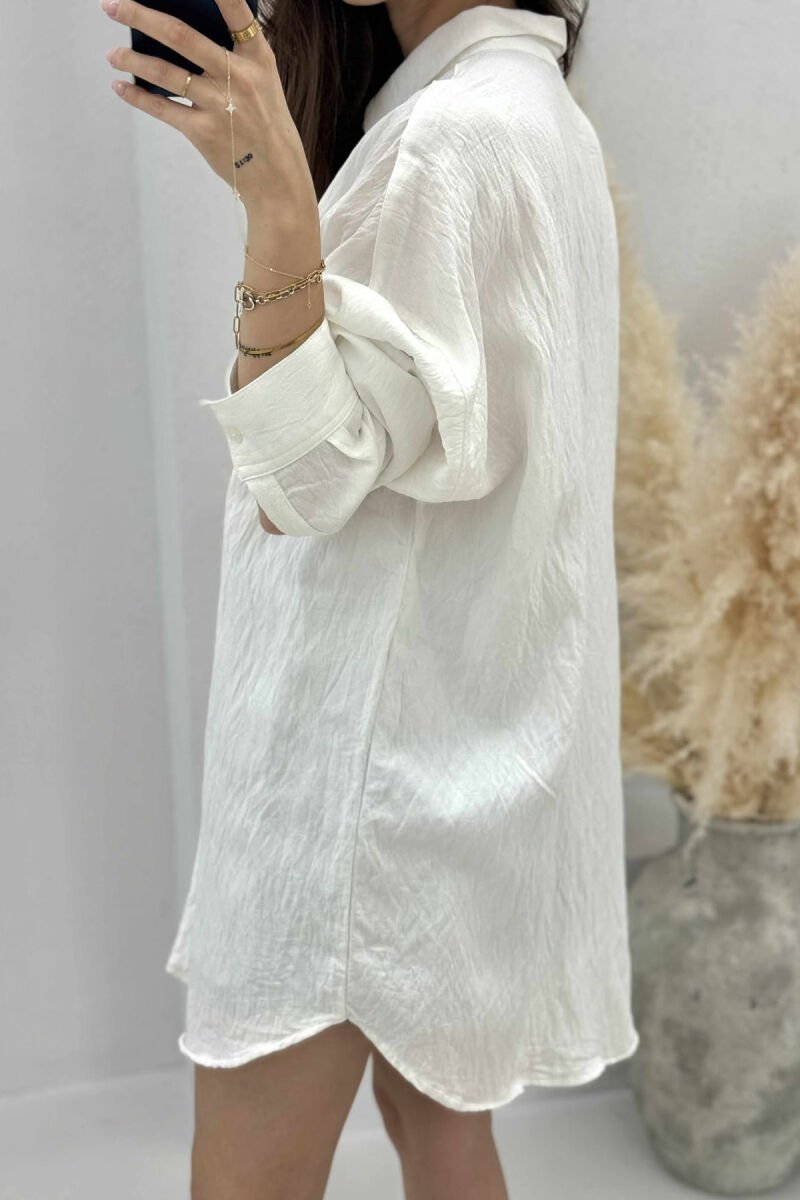 LITTLE WRITTINGS ONE COLOR WOMEN SHIRT WHITE-E BARDHE - 4