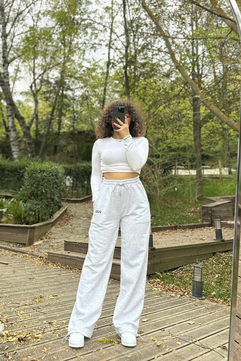 LITTLE WRITTINGS SIMPLE WOMEN SWEATPANTS LIGHT GREY/GZ - 2