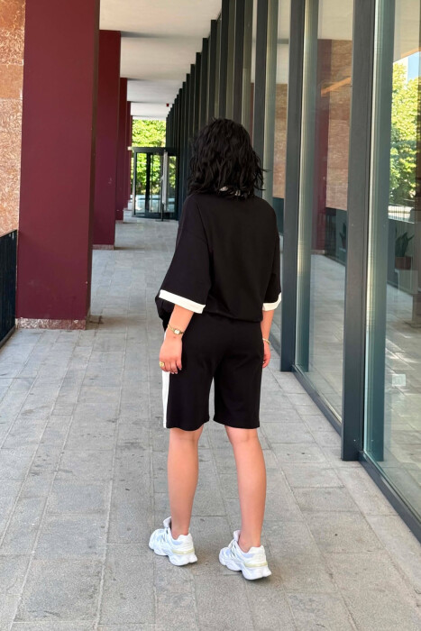 LITTLE WRITTINGS T-SHIRT + SHORTS WOMEN SET BLACK/ E ZEZE - 5