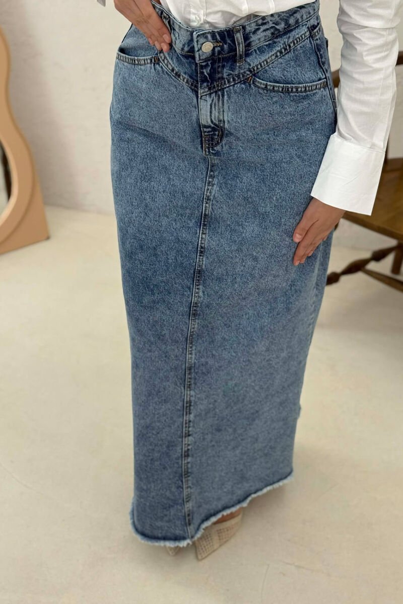 LONG DENIM WOMEN SKIRT BLUE/BLU - 2