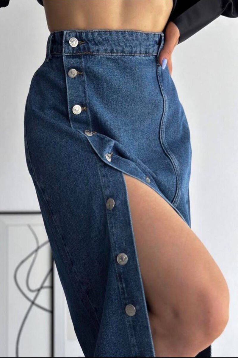 LONG DENIM WOMEN SKIRT BLUE/BLU - 1