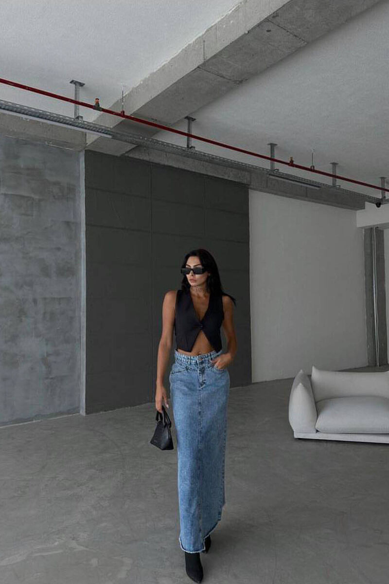LONG DENIM WOMEN SKIRT LIGHTBLUE/BZ - 4